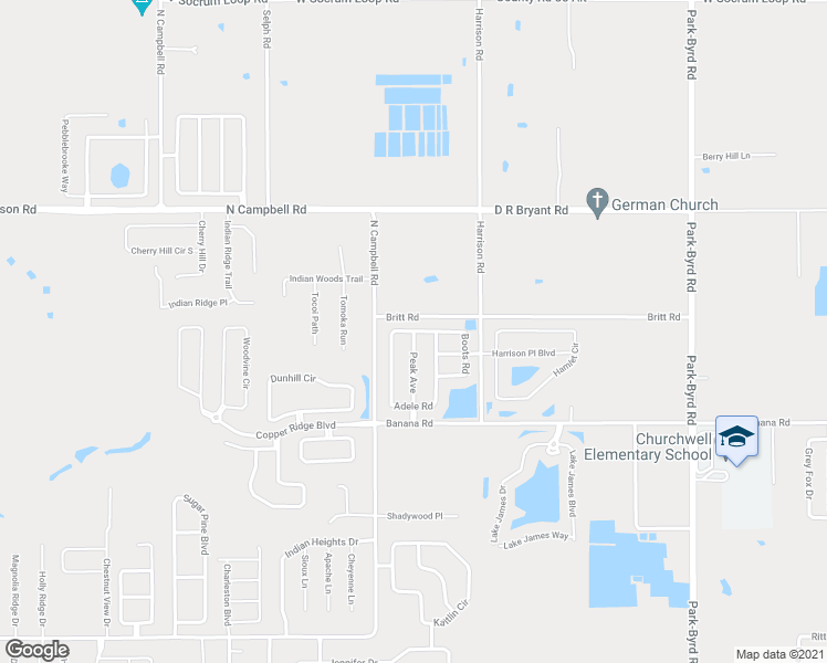 map of restaurants, bars, coffee shops, grocery stores, and more near 8297 Peak Avenue in Lakeland
