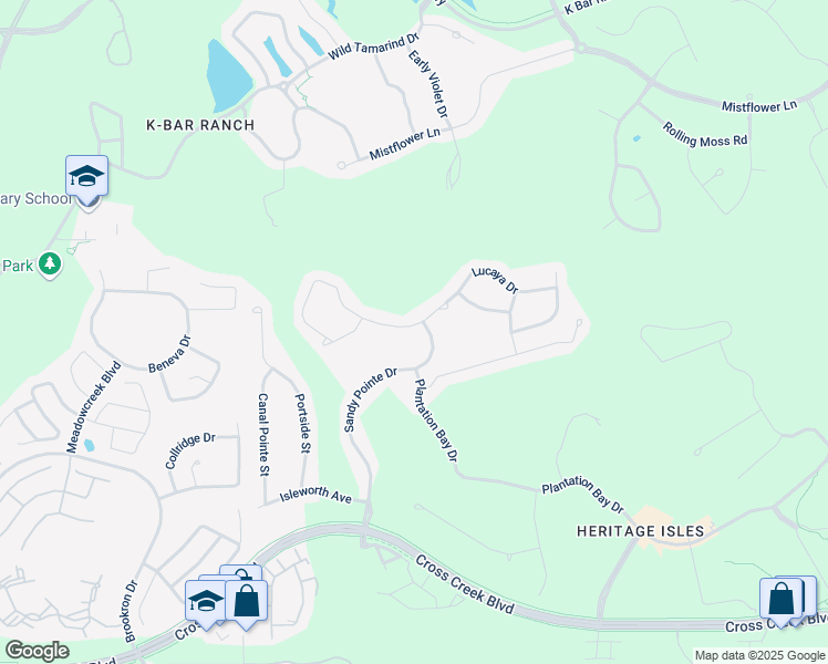 map of restaurants, bars, coffee shops, grocery stores, and more near 10525 Lucaya Drive in Tampa