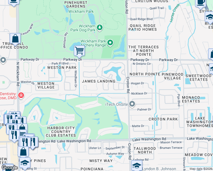 map of restaurants, bars, coffee shops, grocery stores, and more near 2846 Sebastian Lane in Melbourne
