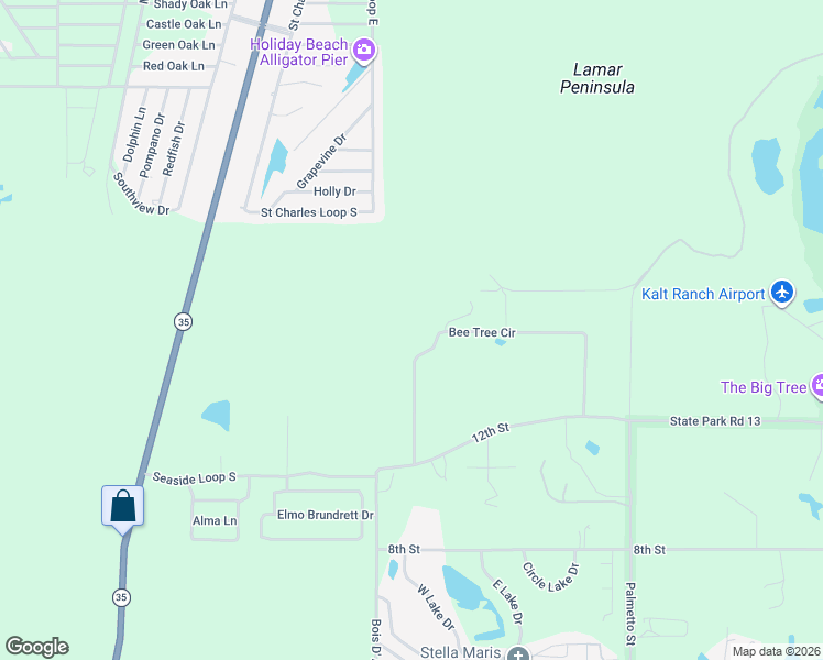 map of restaurants, bars, coffee shops, grocery stores, and more near 17 Bee Tree Circle in Rockport