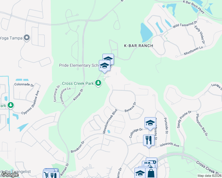 map of restaurants, bars, coffee shops, grocery stores, and more near 10211 Beneva Drive in Tampa