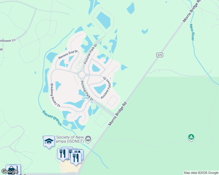 map of restaurants, bars, coffee shops, grocery stores, and more near 10931 Ancient Futures Drive in Tampa