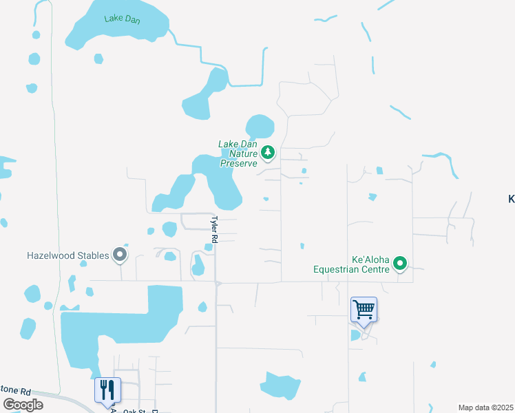 map of restaurants, bars, coffee shops, grocery stores, and more near 19012 Huckavalle Road in Odessa
