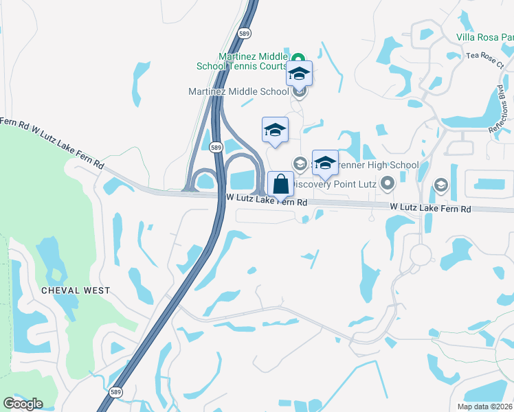 map of restaurants, bars, coffee shops, grocery stores, and more near 5534 Terrain De Golf Drive in Lutz