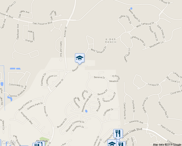 map of restaurants, bars, coffee shops, grocery stores, and more near 10610 Beneva Drive in Tampa