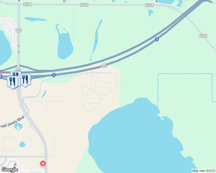 map of restaurants, bars, coffee shops, grocery stores, and more near 2943 Wood Duck Drive in Polk City