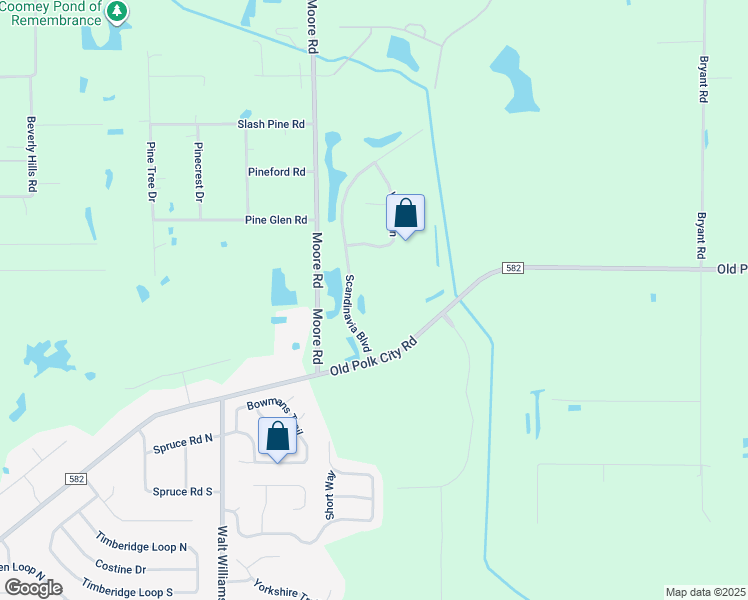 map of restaurants, bars, coffee shops, grocery stores, and more near 1810 Old Polk City Road in Lakeland