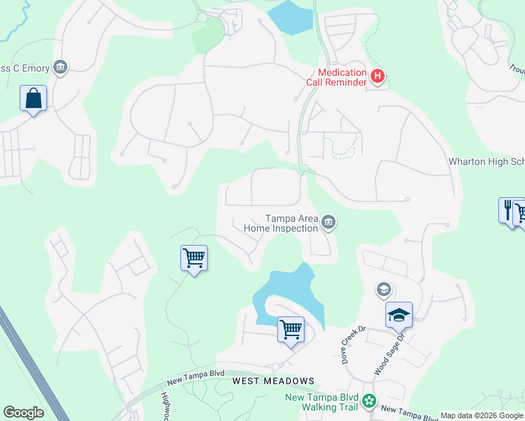 map of restaurants, bars, coffee shops, grocery stores, and more near 8407 Alberata Vista Drive in Tampa