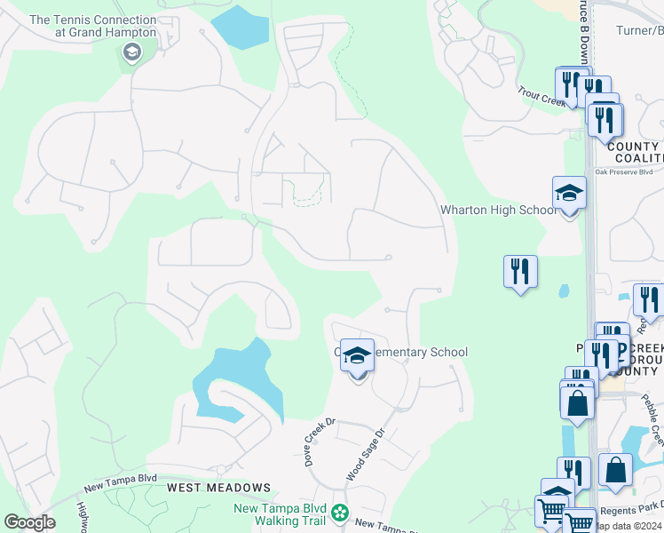 map of restaurants, bars, coffee shops, grocery stores, and more near 8541 Grand Alberato Road in Tampa