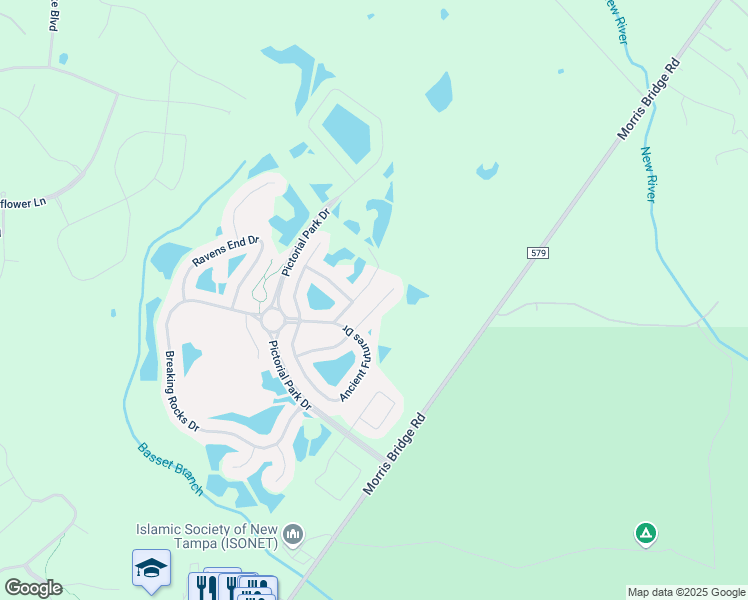 map of restaurants, bars, coffee shops, grocery stores, and more near 20228 Still Wind Drive in Tampa