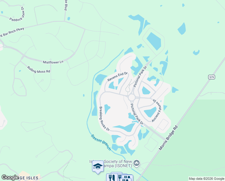 map of restaurants, bars, coffee shops, grocery stores, and more near 10856 Breaking Rocks Drive in Tampa