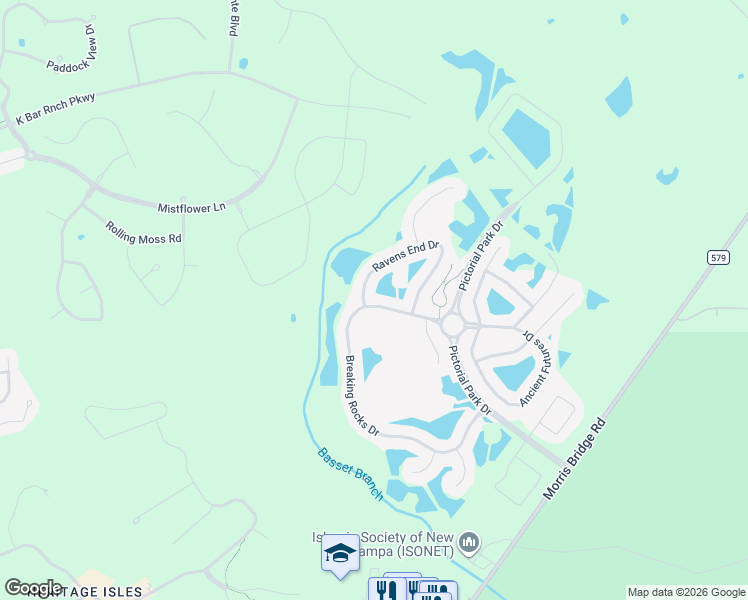 map of restaurants, bars, coffee shops, grocery stores, and more near 10856 Breaking Rocks Drive in Tampa