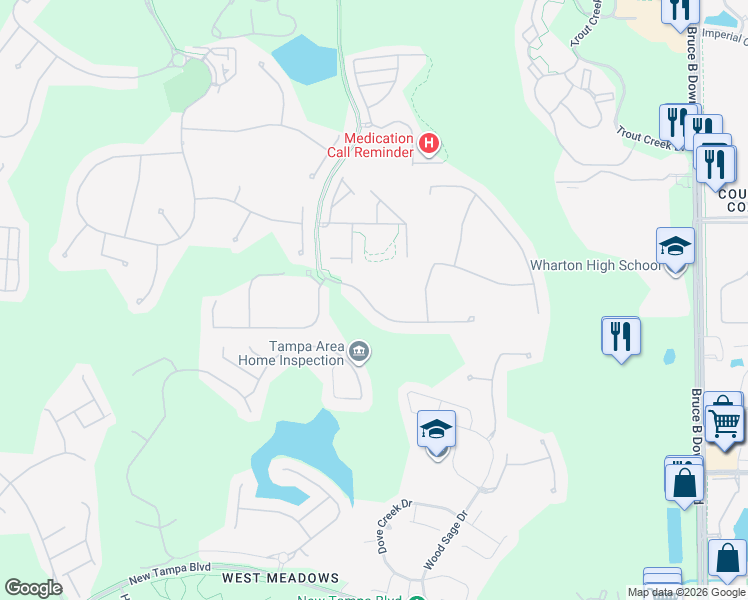 map of restaurants, bars, coffee shops, grocery stores, and more near 8517 Grand Alberato Road in Tampa