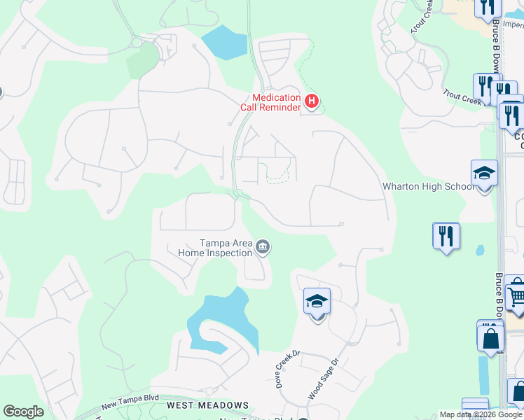 map of restaurants, bars, coffee shops, grocery stores, and more near 8517 Grand Alberato Road in Tampa