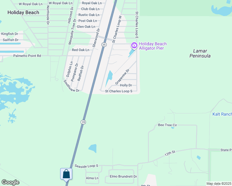 map of restaurants, bars, coffee shops, grocery stores, and more near 111 Holly Drive in Rockport