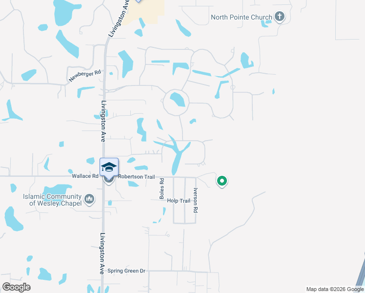 map of restaurants, bars, coffee shops, grocery stores, and more near 2521 Tylers River Run in Lutz