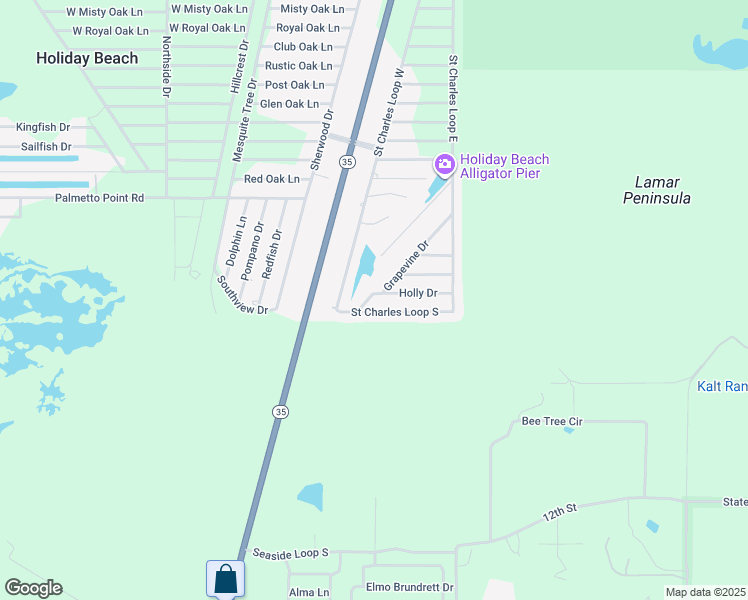 map of restaurants, bars, coffee shops, grocery stores, and more near 111 Holly Drive in Rockport