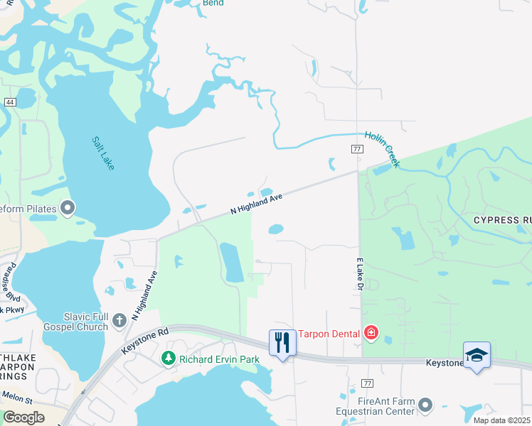 map of restaurants, bars, coffee shops, grocery stores, and more near 1969-2207 N Highland Ave in Tarpon Springs