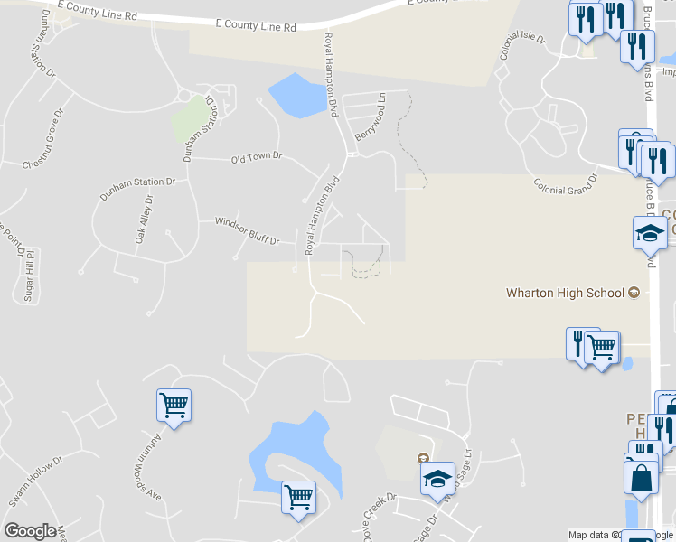 map of restaurants, bars, coffee shops, grocery stores, and more near 8520 Broken Willow Court in Tampa