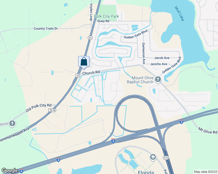 map of restaurants, bars, coffee shops, grocery stores, and more near 8839 Conway Road in Polk City
