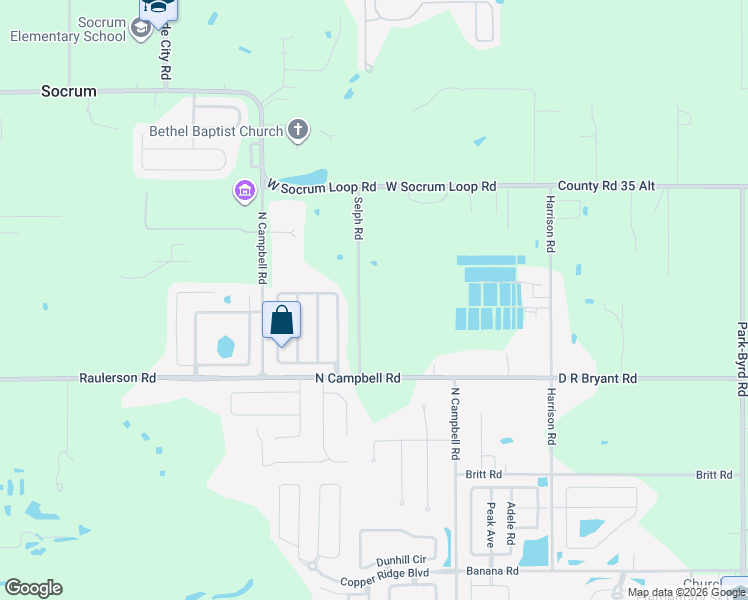 map of restaurants, bars, coffee shops, grocery stores, and more near 8825 Selph Road in Lakeland