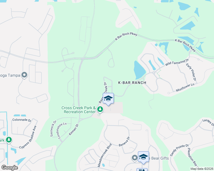 map of restaurants, bars, coffee shops, grocery stores, and more near 10302 Stone Moss Avenue in Tampa