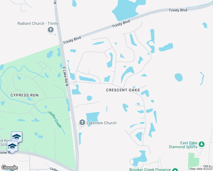map of restaurants, bars, coffee shops, grocery stores, and more near 3218 Crescent Oaks Boulevard in Tarpon Springs