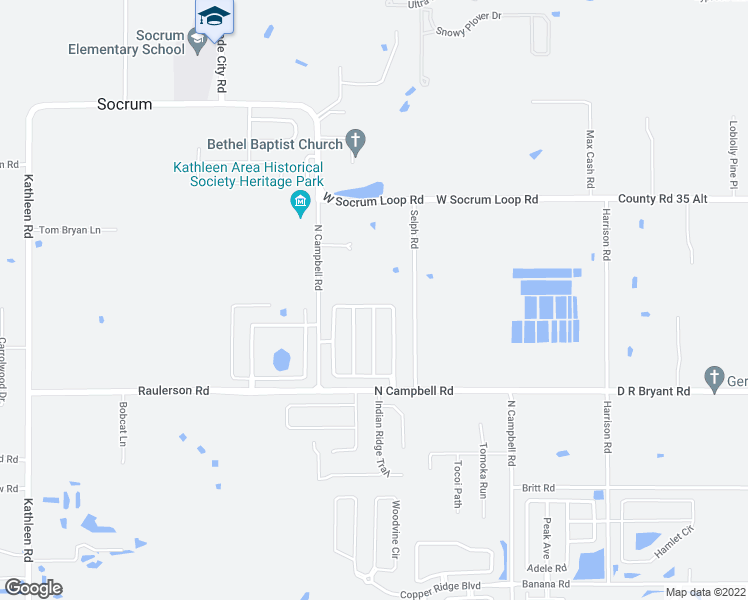 map of restaurants, bars, coffee shops, grocery stores, and more near 3071 Fort Socrum Village Place in Lakeland