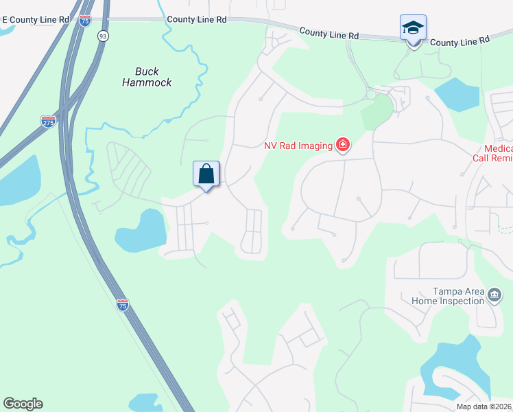 map of restaurants, bars, coffee shops, grocery stores, and more near 20006 Heritage Point Drive in Tampa