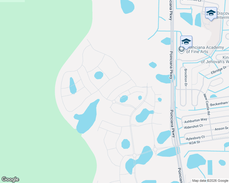 map of restaurants, bars, coffee shops, grocery stores, and more near 4310 Saint Thomas Way in Kissimmee
