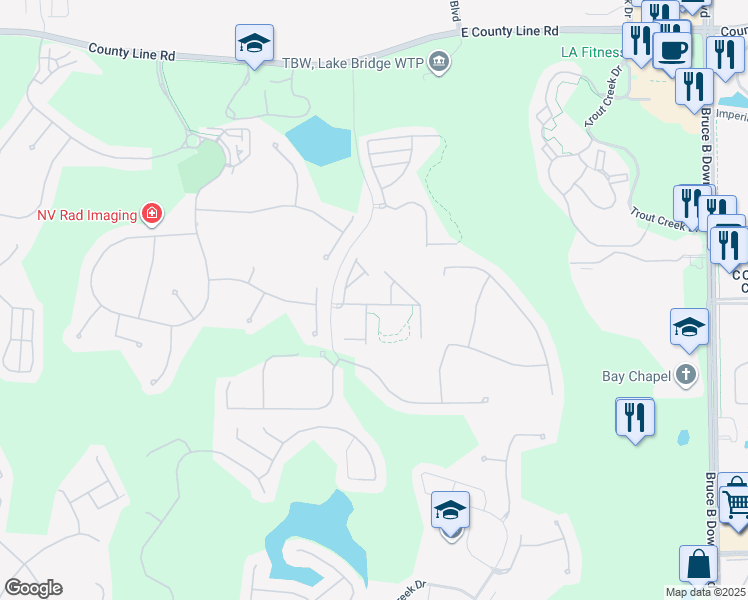 map of restaurants, bars, coffee shops, grocery stores, and more near 8522 Sandpiper Ridge Avenue in Tampa