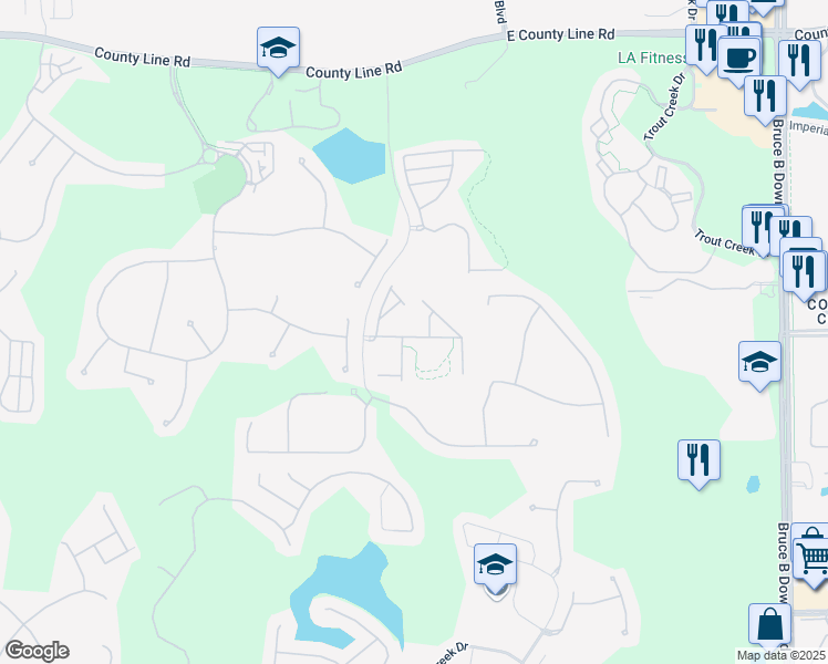 map of restaurants, bars, coffee shops, grocery stores, and more near 8522 Sandpiper Ridge Avenue in Tampa