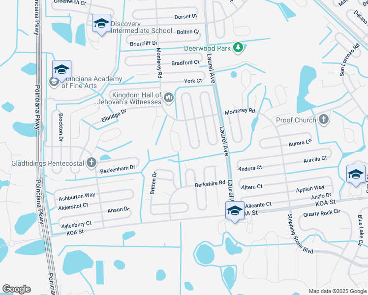 map of restaurants, bars, coffee shops, grocery stores, and more near 556 Bristol Circle in Kissimmee