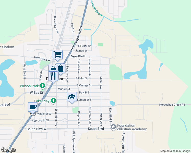 map of restaurants, bars, coffee shops, grocery stores, and more near 200 East Magnolia Street in Davenport