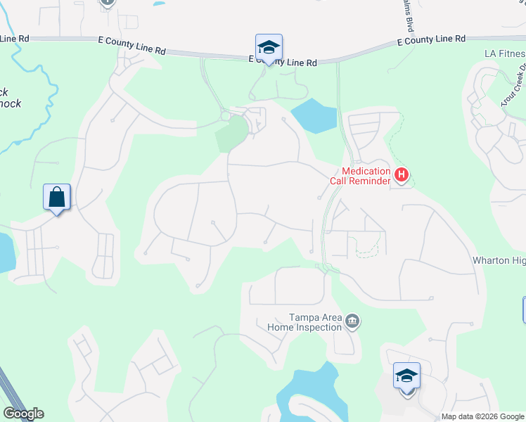 map of restaurants, bars, coffee shops, grocery stores, and more near 8310 Windsor Bluff Drive in Tampa