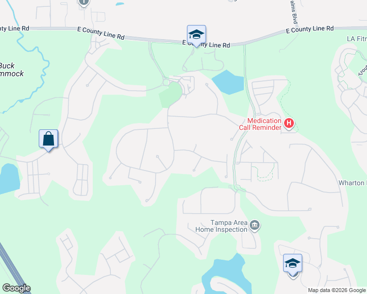 map of restaurants, bars, coffee shops, grocery stores, and more near 8308 Windsor Bluff Drive in Tampa