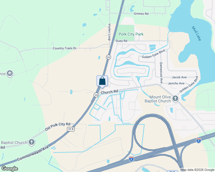 map of restaurants, bars, coffee shops, grocery stores, and more near 8942 Southshore Court in Polk City