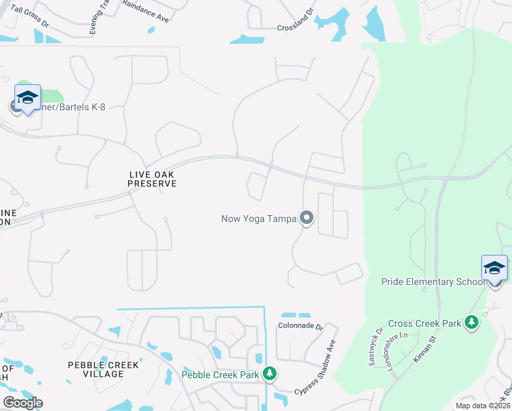 map of restaurants, bars, coffee shops, grocery stores, and more near 20149 Bay Cedar Avenue in Tampa