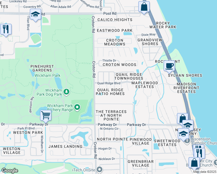 map of restaurants, bars, coffee shops, grocery stores, and more near 3471 Pheasant Court in Melbourne
