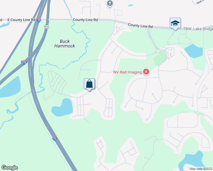 map of restaurants, bars, coffee shops, grocery stores, and more near 8115 Camella Lane in Tampa