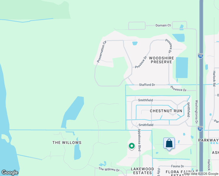 map of restaurants, bars, coffee shops, grocery stores, and more near 4567 Preservation Circle in Melbourne