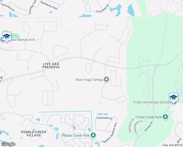 map of restaurants, bars, coffee shops, grocery stores, and more near 20149 Bay Cedar Avenue in Tampa