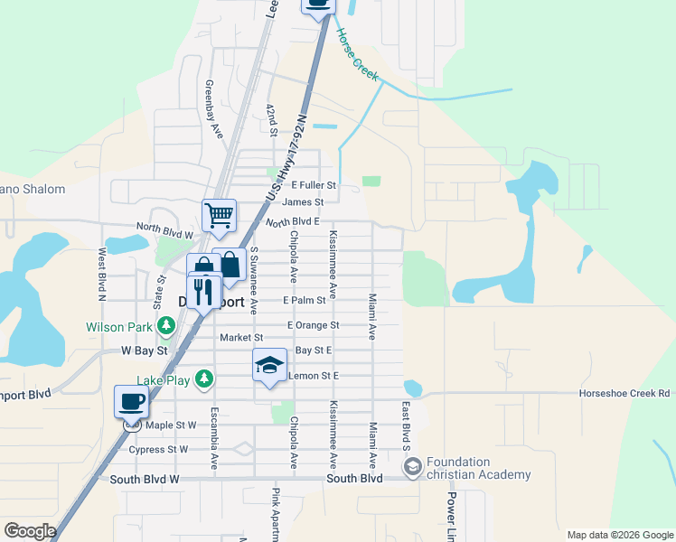 map of restaurants, bars, coffee shops, grocery stores, and more near 200 East Magnolia Street in Davenport