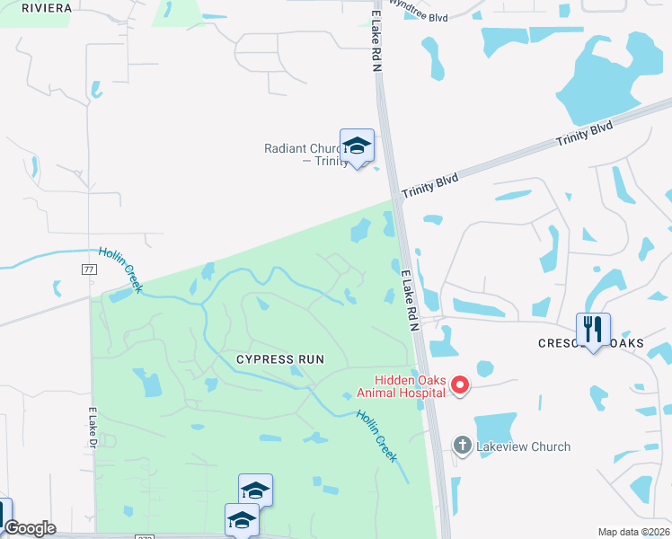 map of restaurants, bars, coffee shops, grocery stores, and more near 1080 Muirfield Court in Tarpon Springs