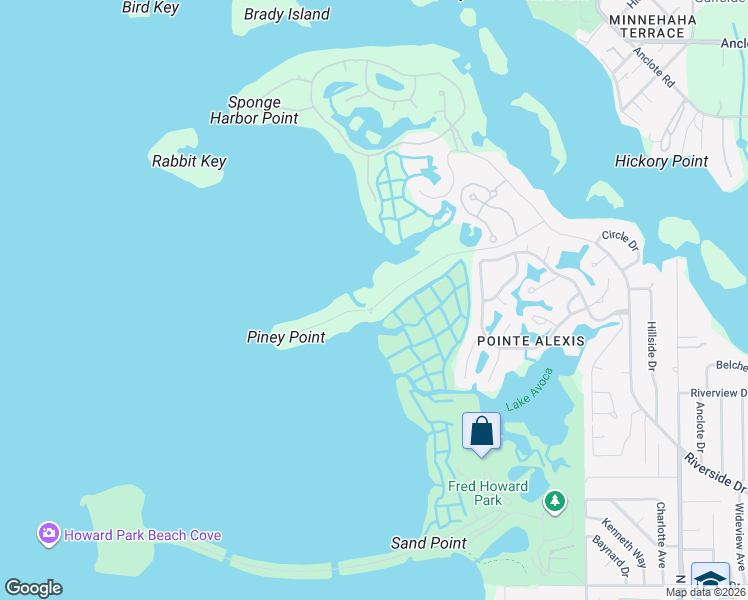 map of restaurants, bars, coffee shops, grocery stores, and more near 1639 Seabreeze Drive in Tarpon Springs