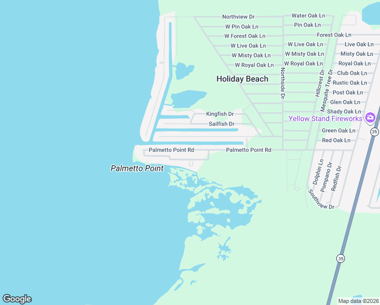 map of restaurants, bars, coffee shops, grocery stores, and more near 41 Newcomb Bend Loop in Rockport
