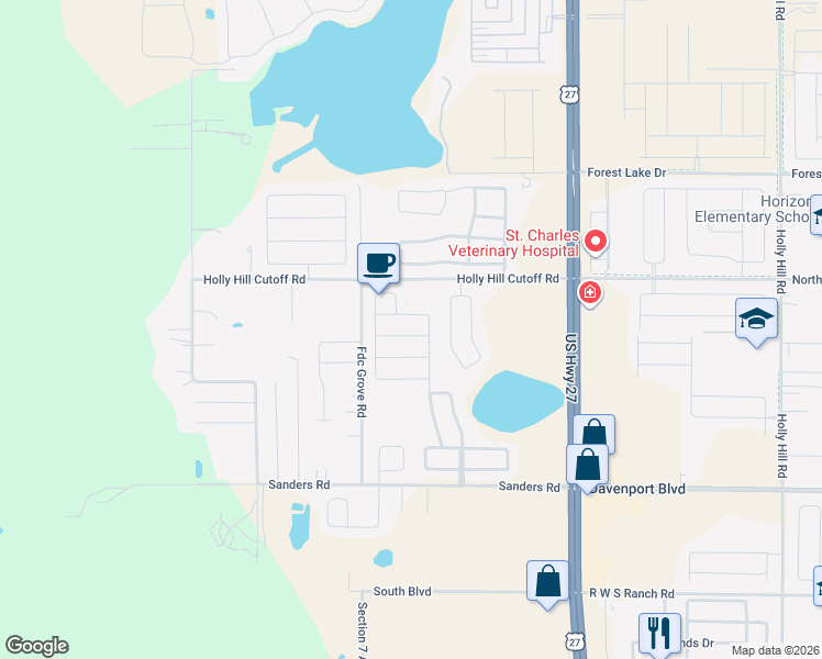 map of restaurants, bars, coffee shops, grocery stores, and more near 136 Verbena Street in Davenport