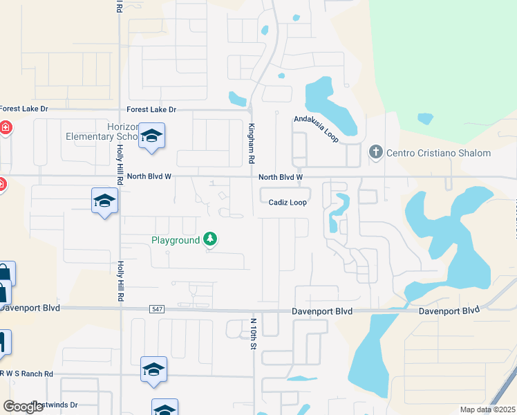 map of restaurants, bars, coffee shops, grocery stores, and more near 349 Citrus Isle Loop in Davenport