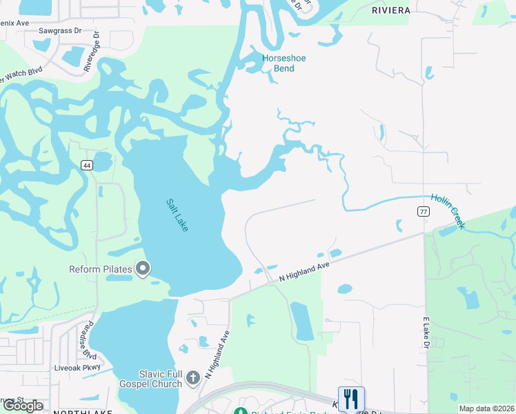 map of restaurants, bars, coffee shops, grocery stores, and more near 1044 Riverside Ridge Road in Tarpon Springs