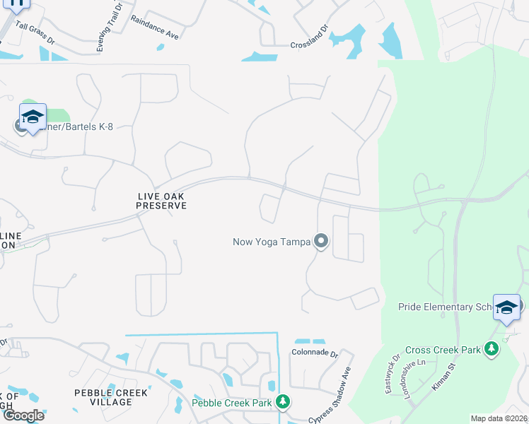 map of restaurants, bars, coffee shops, grocery stores, and more near 20132 Bay Cedar Avenue in Tampa